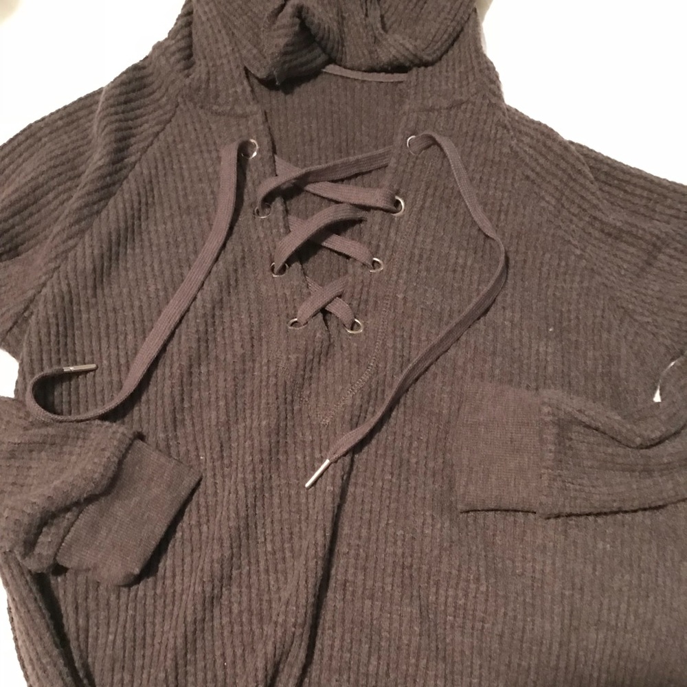 New🍃🍁Shale Waffle knit thermal hoody - Picture 7 of 8
